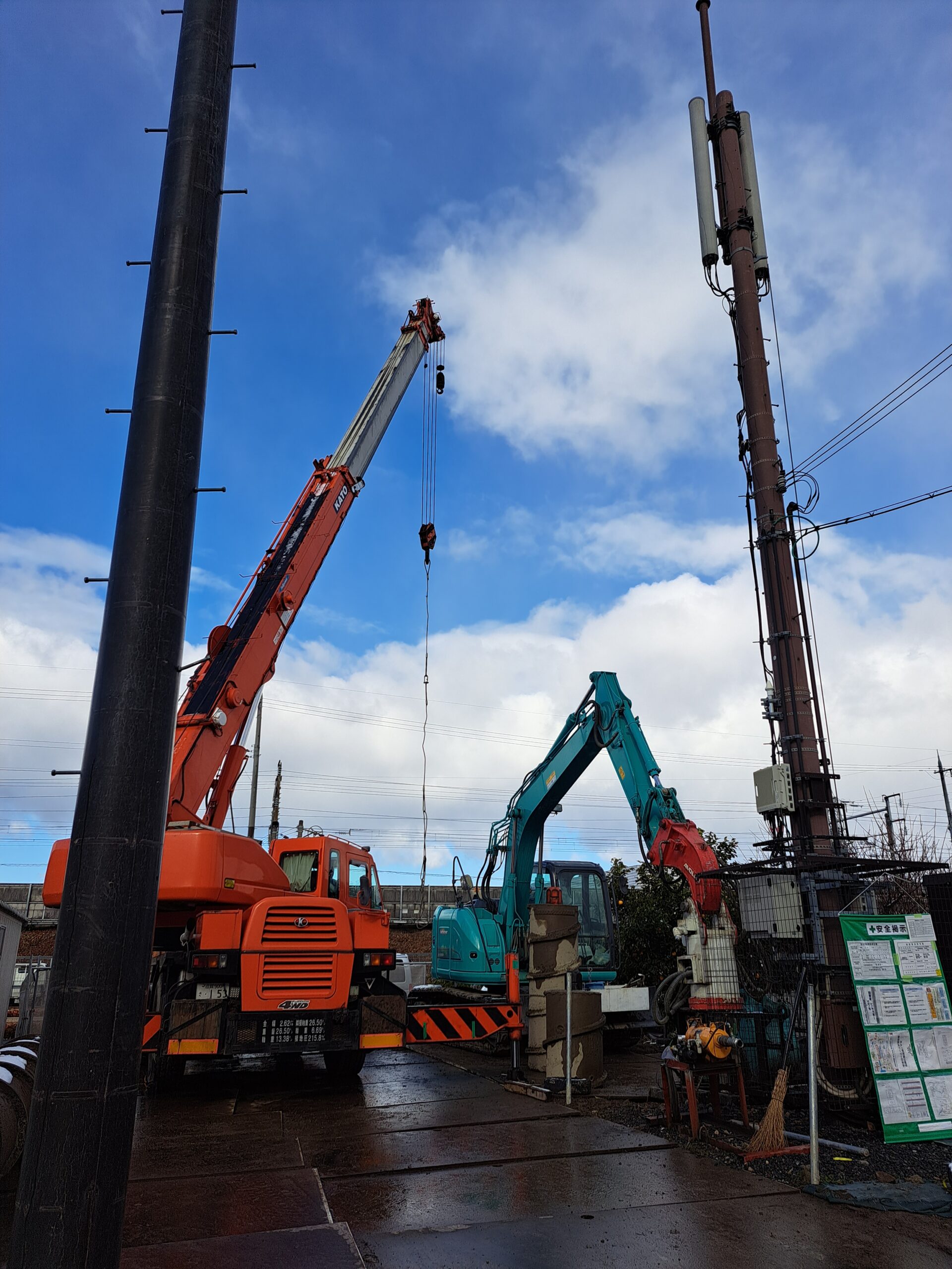 滋賀県　携帯電話キャリア基地局工事