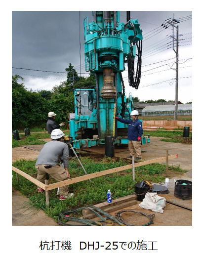 千葉県 40mアングル鉄塔基礎（回転貫入鋼管杭）